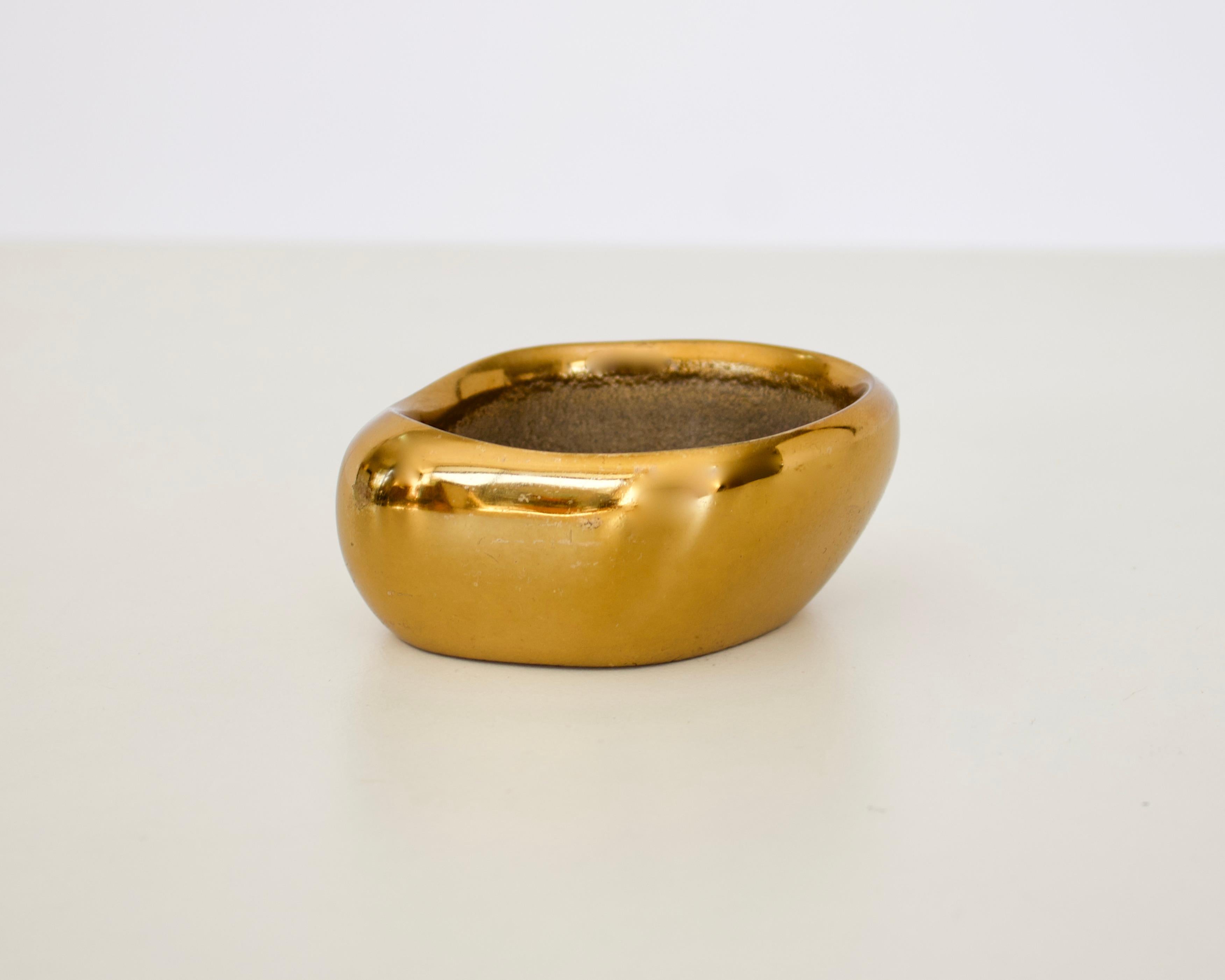 Late 20th Century French Bronze Vide Poche or Ashtray by Monique Gerber