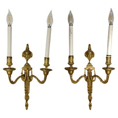 Antique French Bronze Wall Sconces
