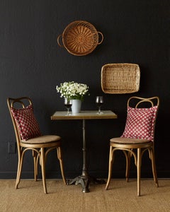 French Bronzed Iron and Faux Marble Bistro Table