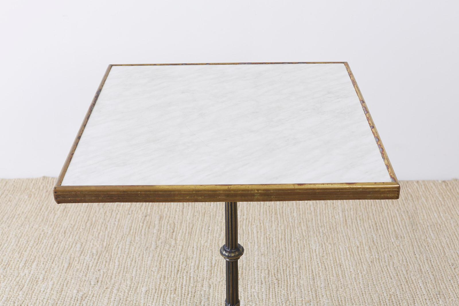 square marble bistro table