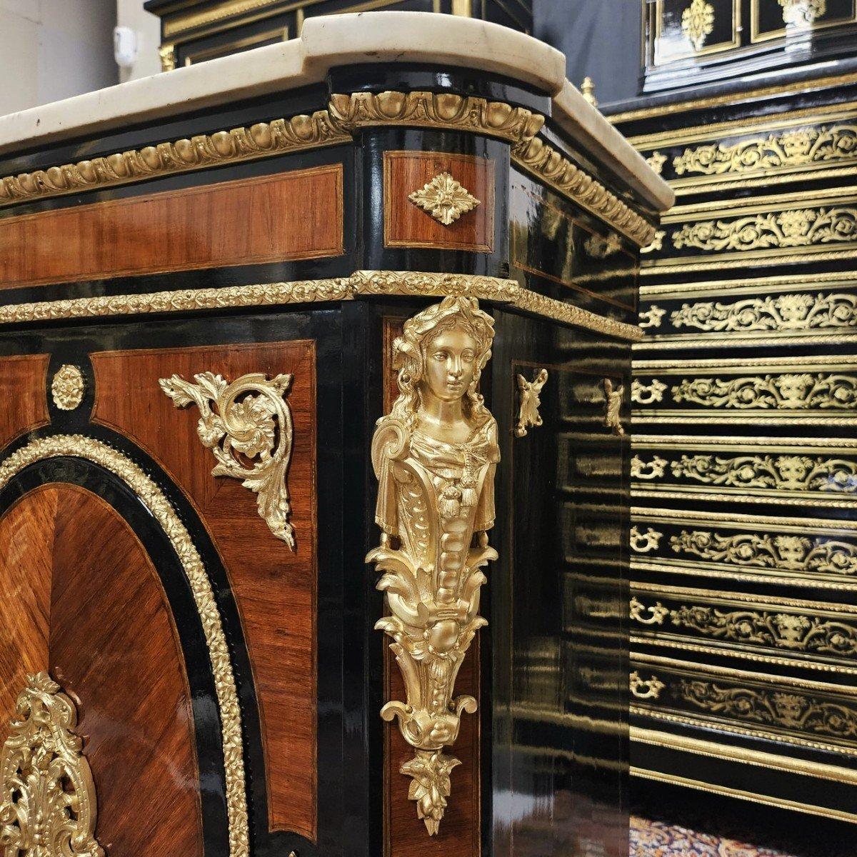 Napoleon III French Brown and Gilt Bronze Cabinet by Diehl