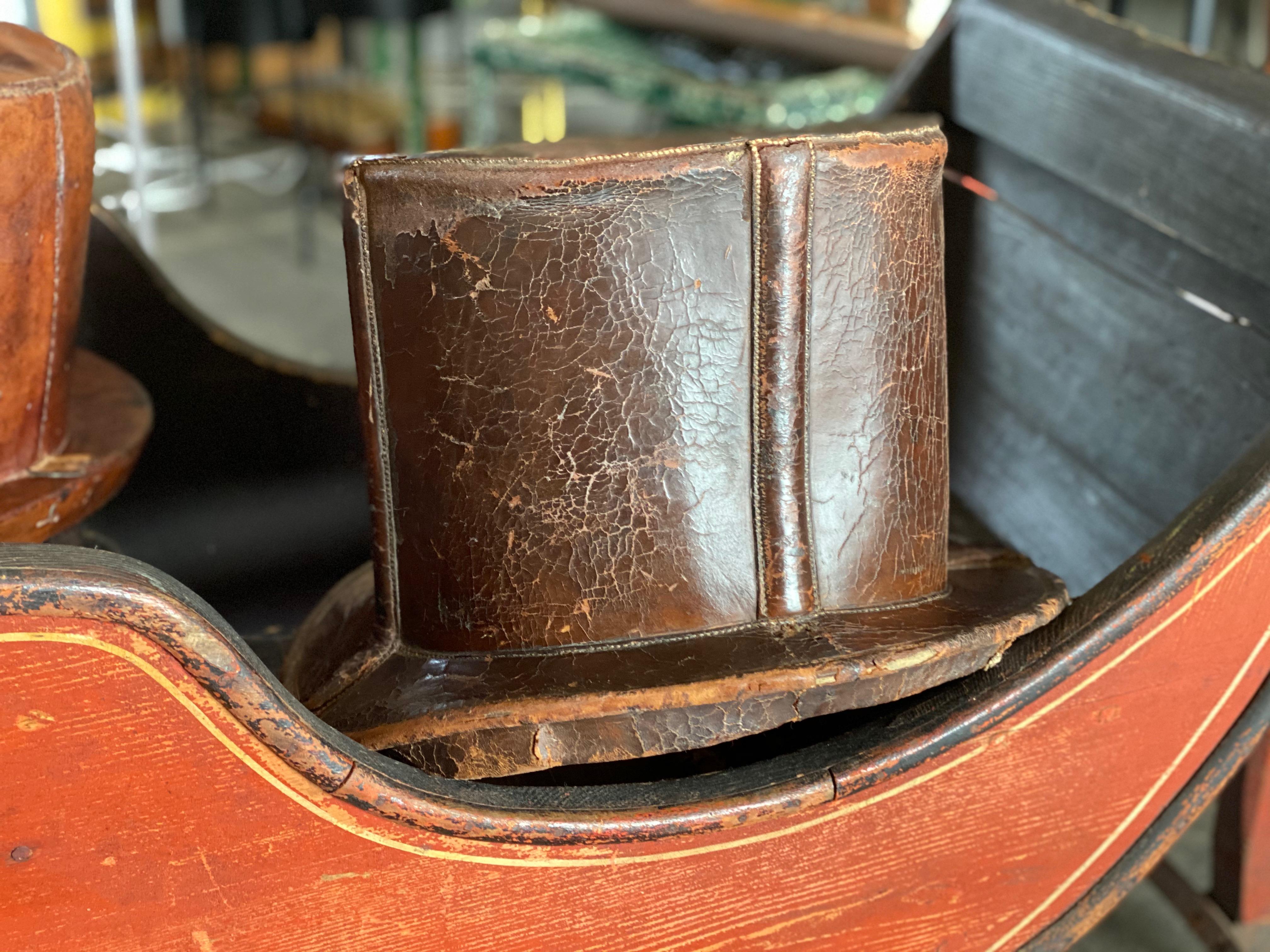 a hatbox in the shape of a cylinder