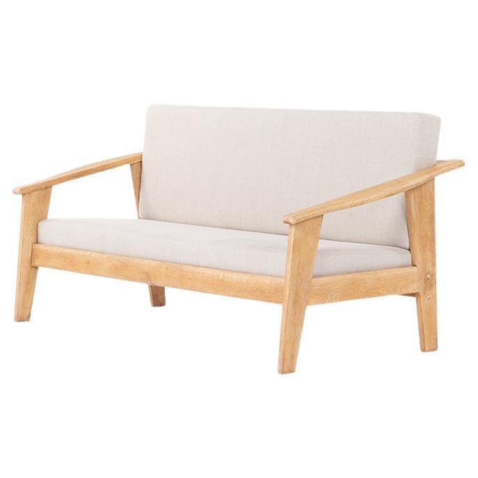 1950s French Style Linen Sofa at 1stDibs