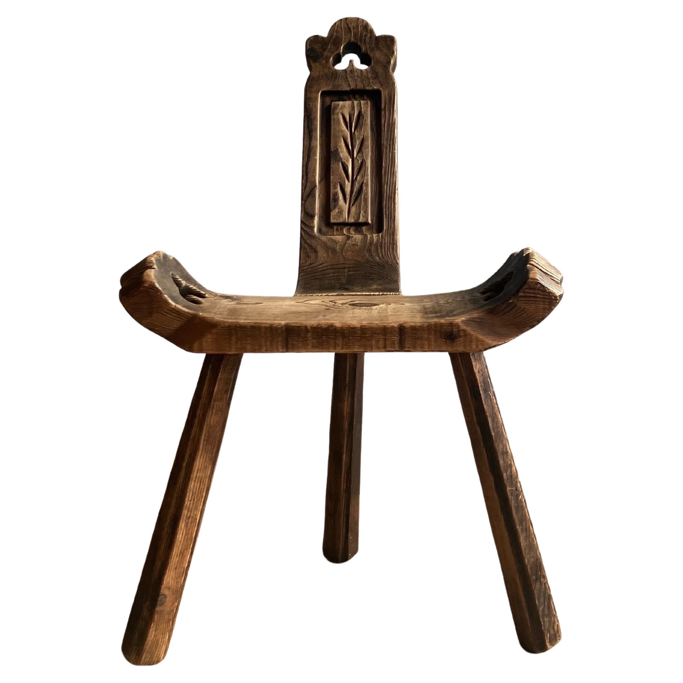 Hand-Crafted French brutalist birth chair For Sale