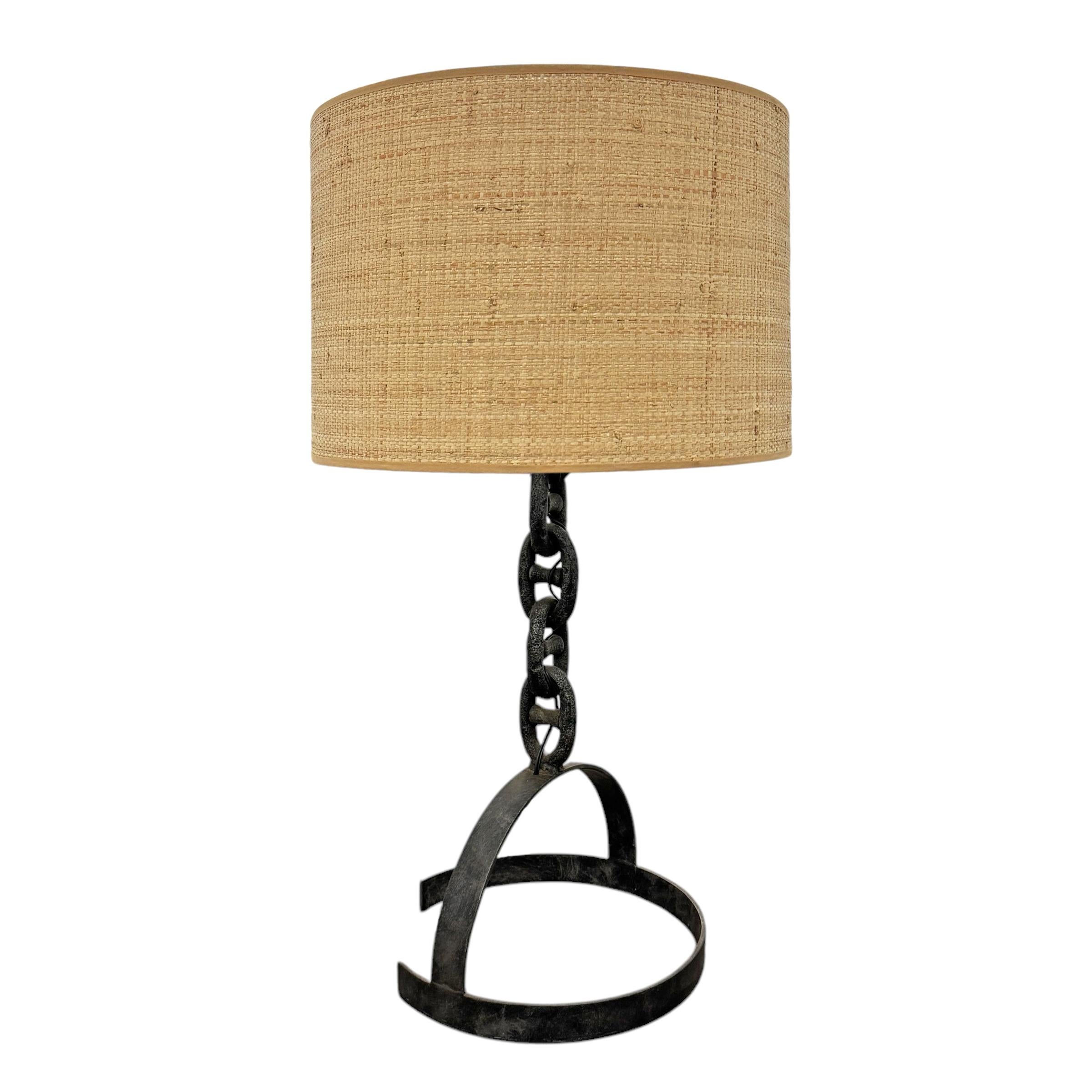 Brutalisme Lampe à chaîne brutaliste française en vente