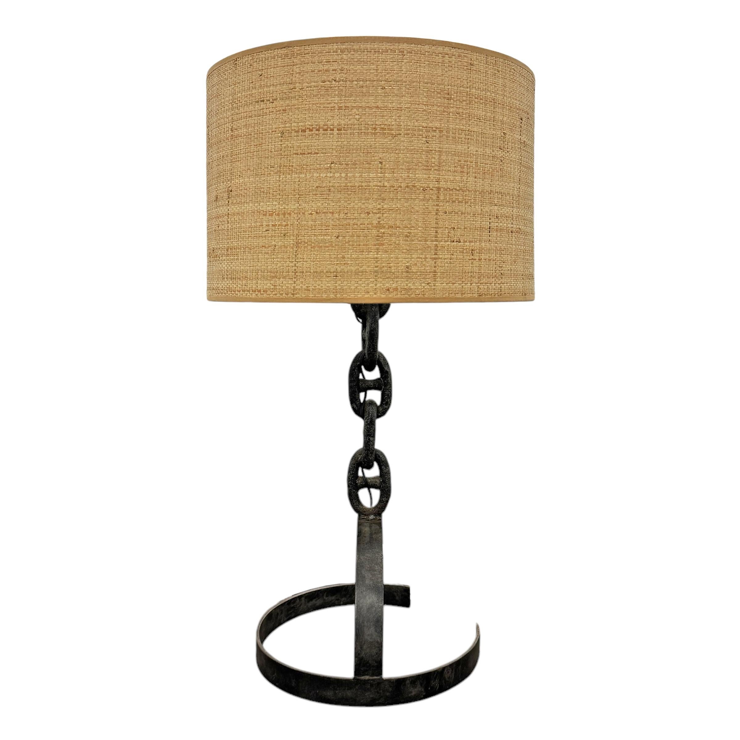 Lampe à chaîne brutaliste française Bon état - En vente à Chicago, IL