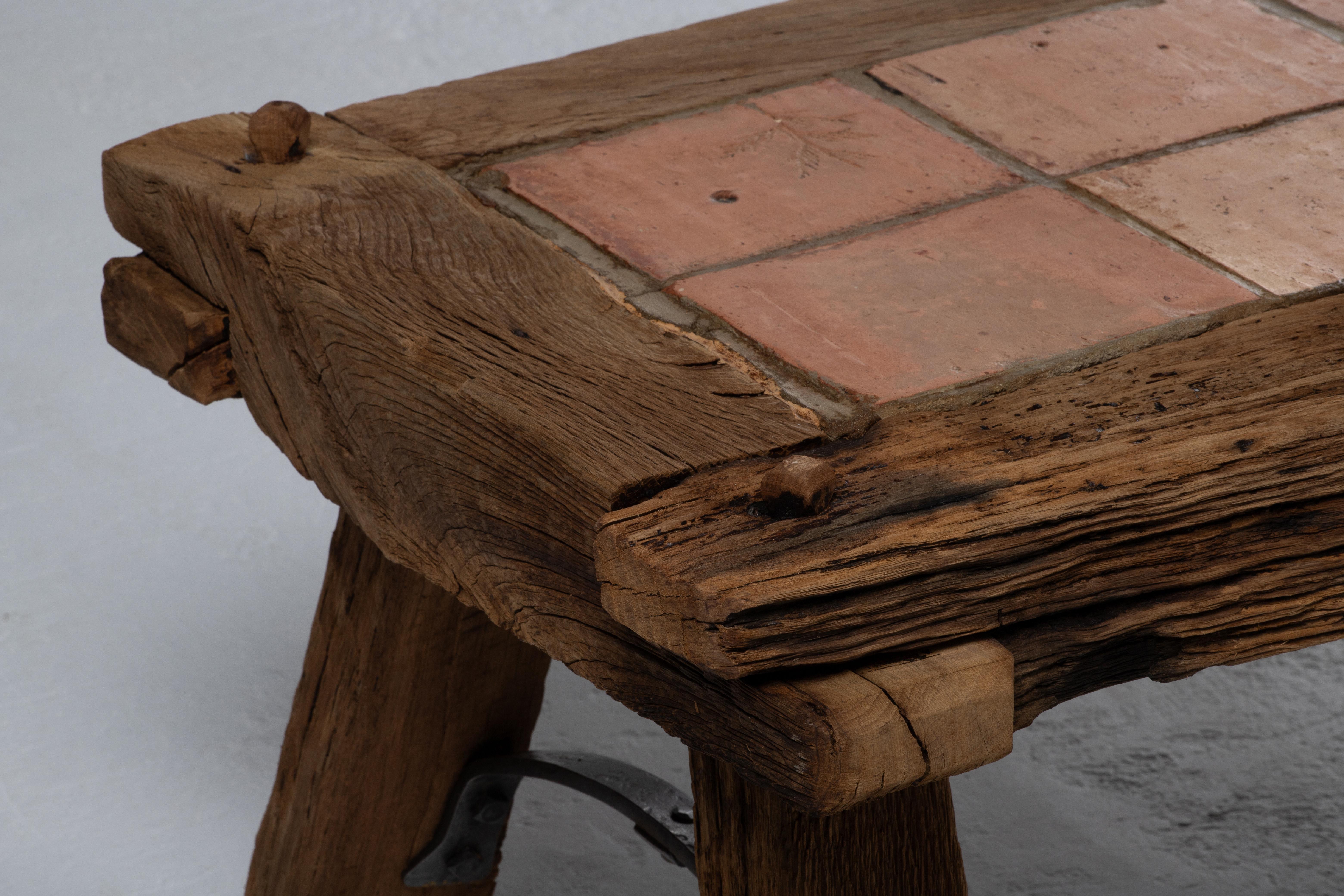 Table basse brutaliste française, années 1940, France en vente 6