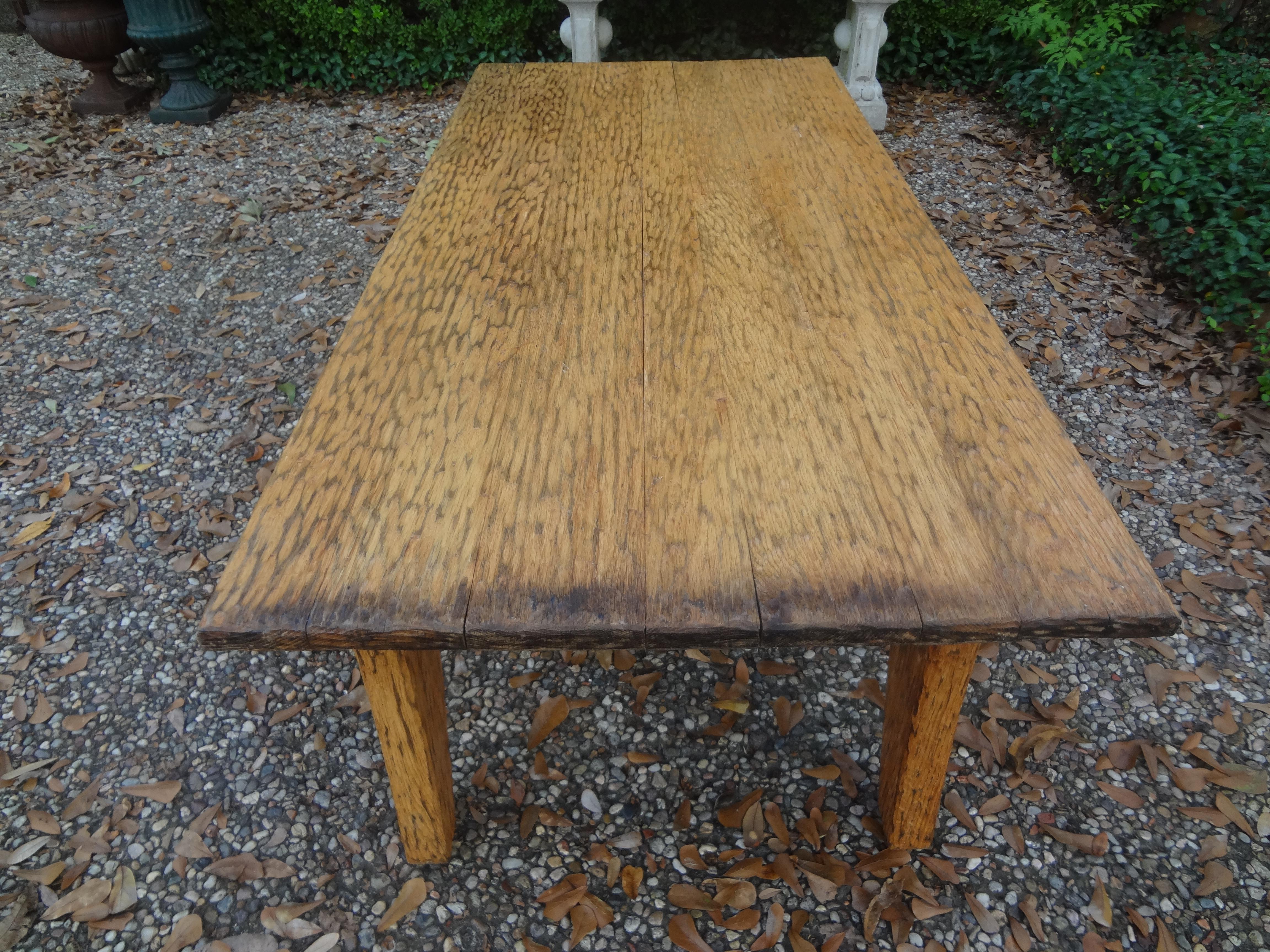 French Brutalist Elm Coffee Table by Atelier Marolles For Sale 6
