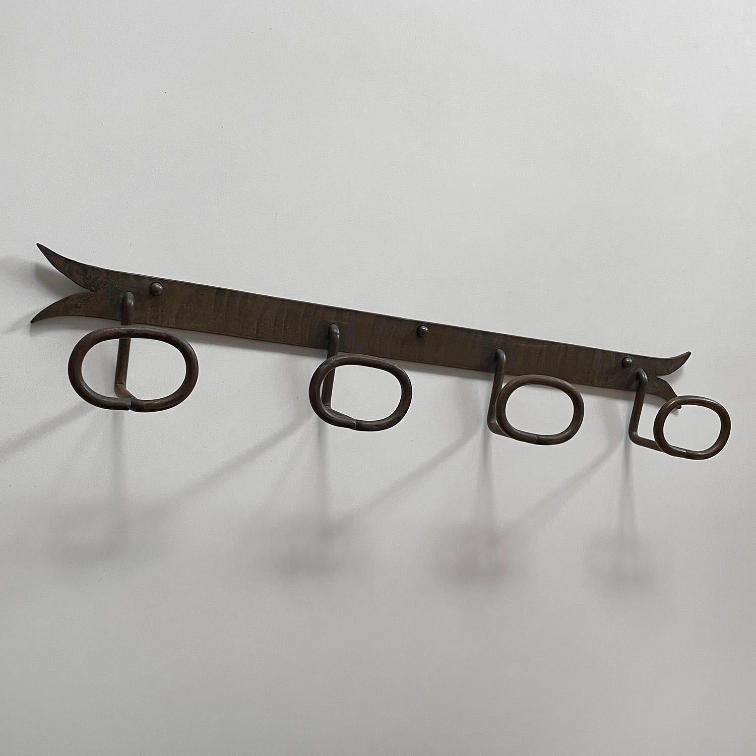 French Brutalist Iron Coat Rack For Sale 4