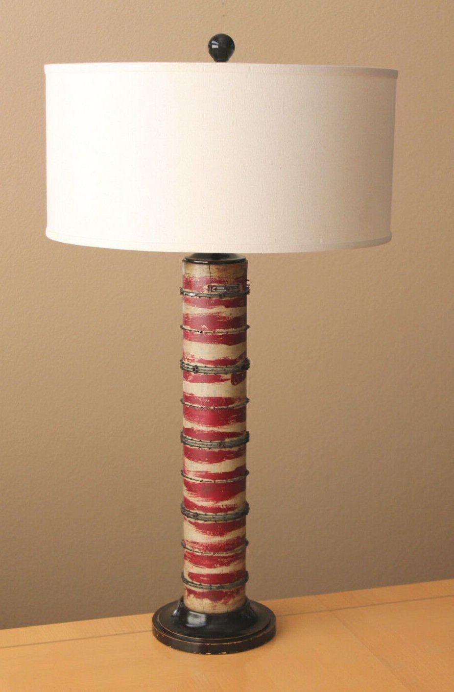 Hand-Crafted French Brutalist Mid Century Wallpaper Roller Lamp!  Decorator illumination! 50s