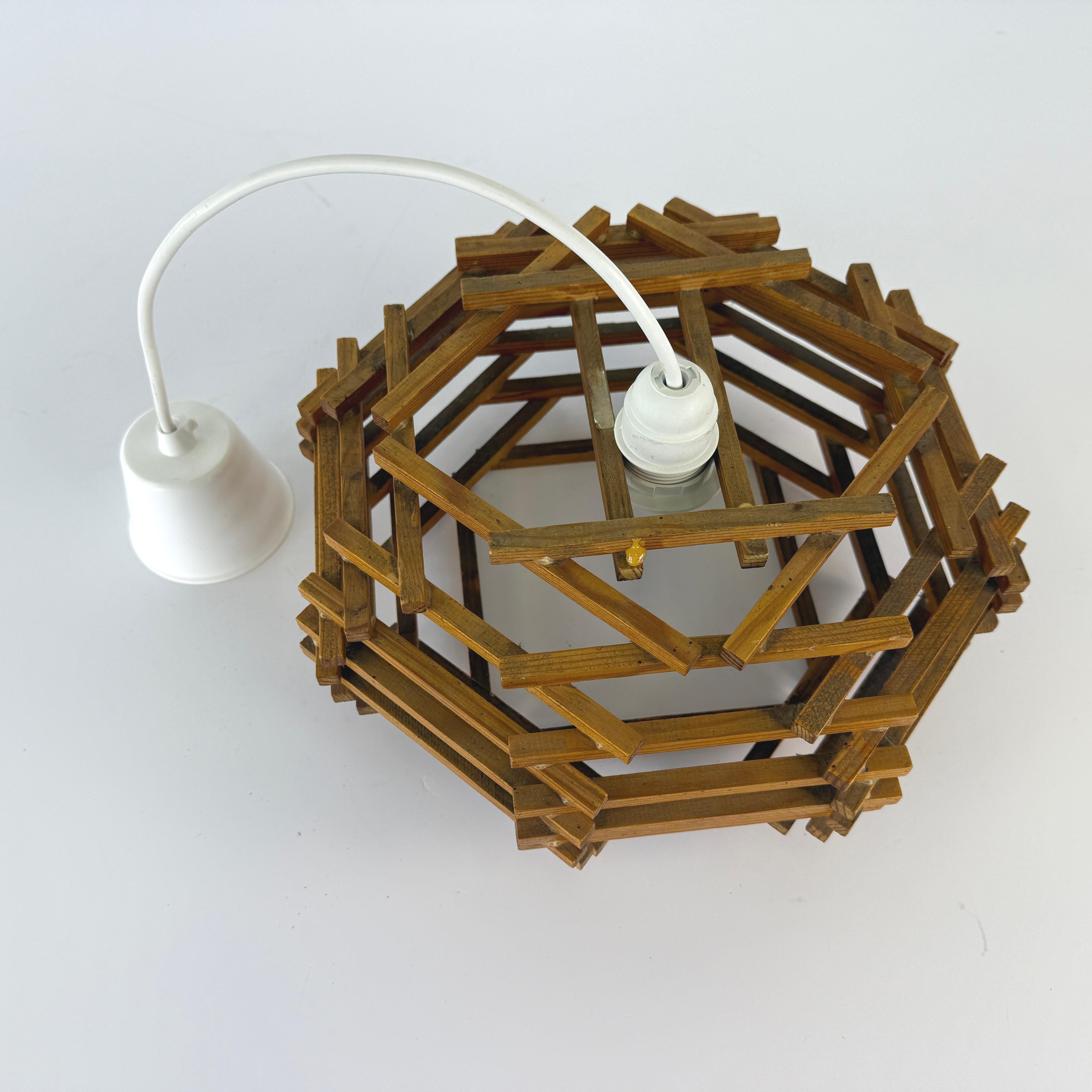 20th Century French Brutalist Pendant Lamp, 1950s For Sale