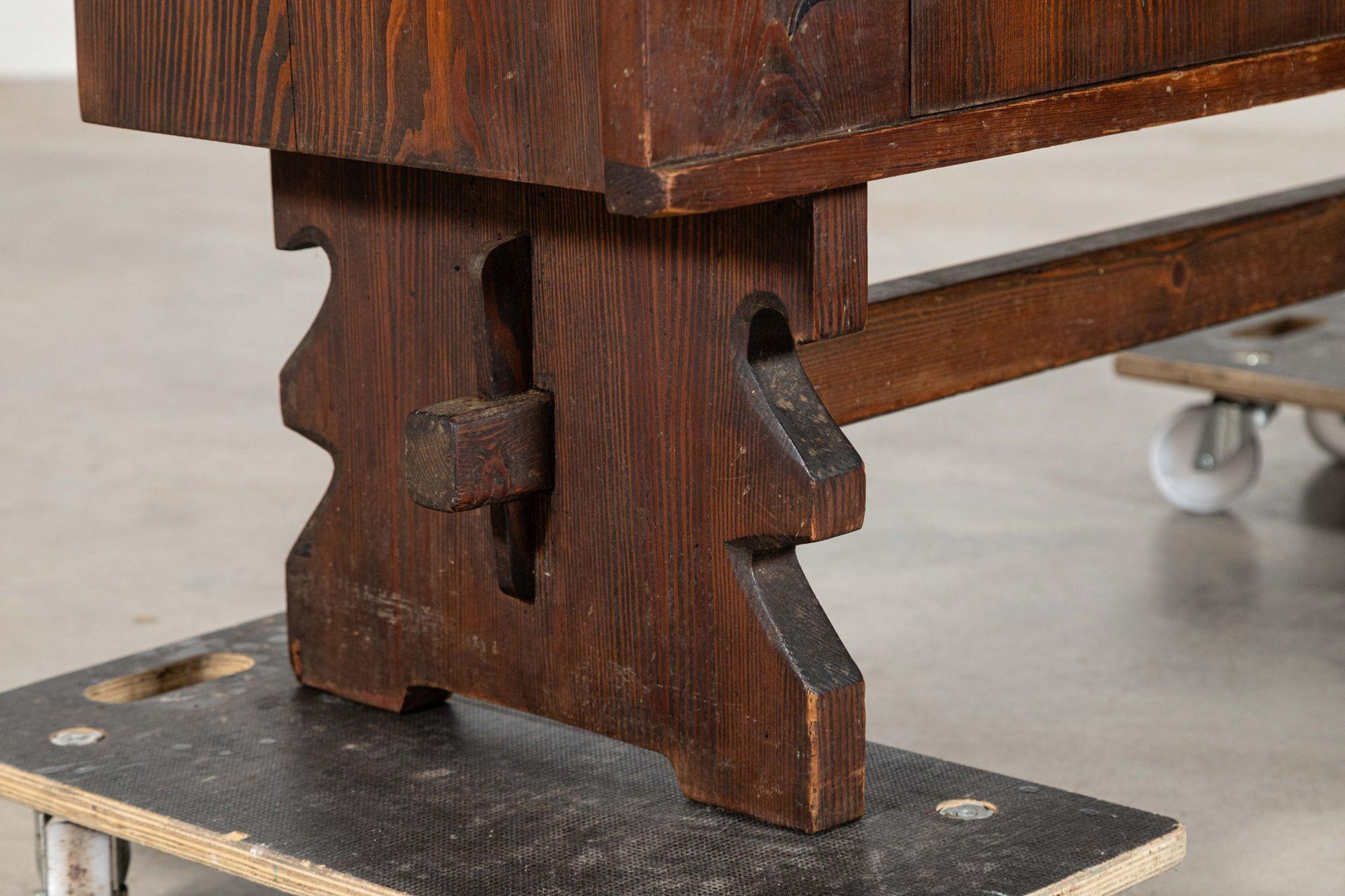 French Brutalist Pine Sideboard For Sale 7