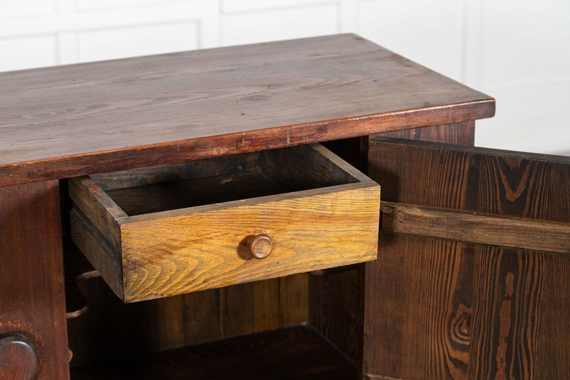French Brutalist Pine Sideboard For Sale 9