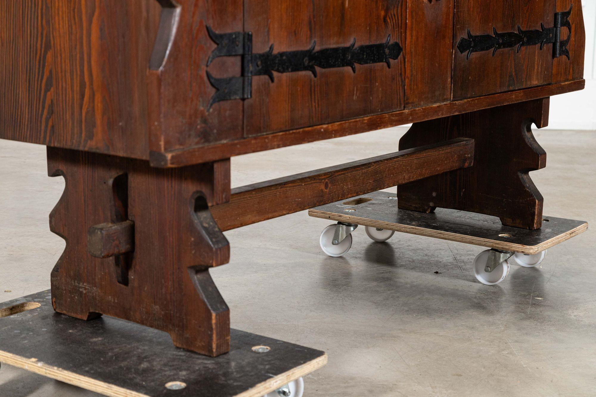 French Brutalist Pine Sideboard For Sale 10
