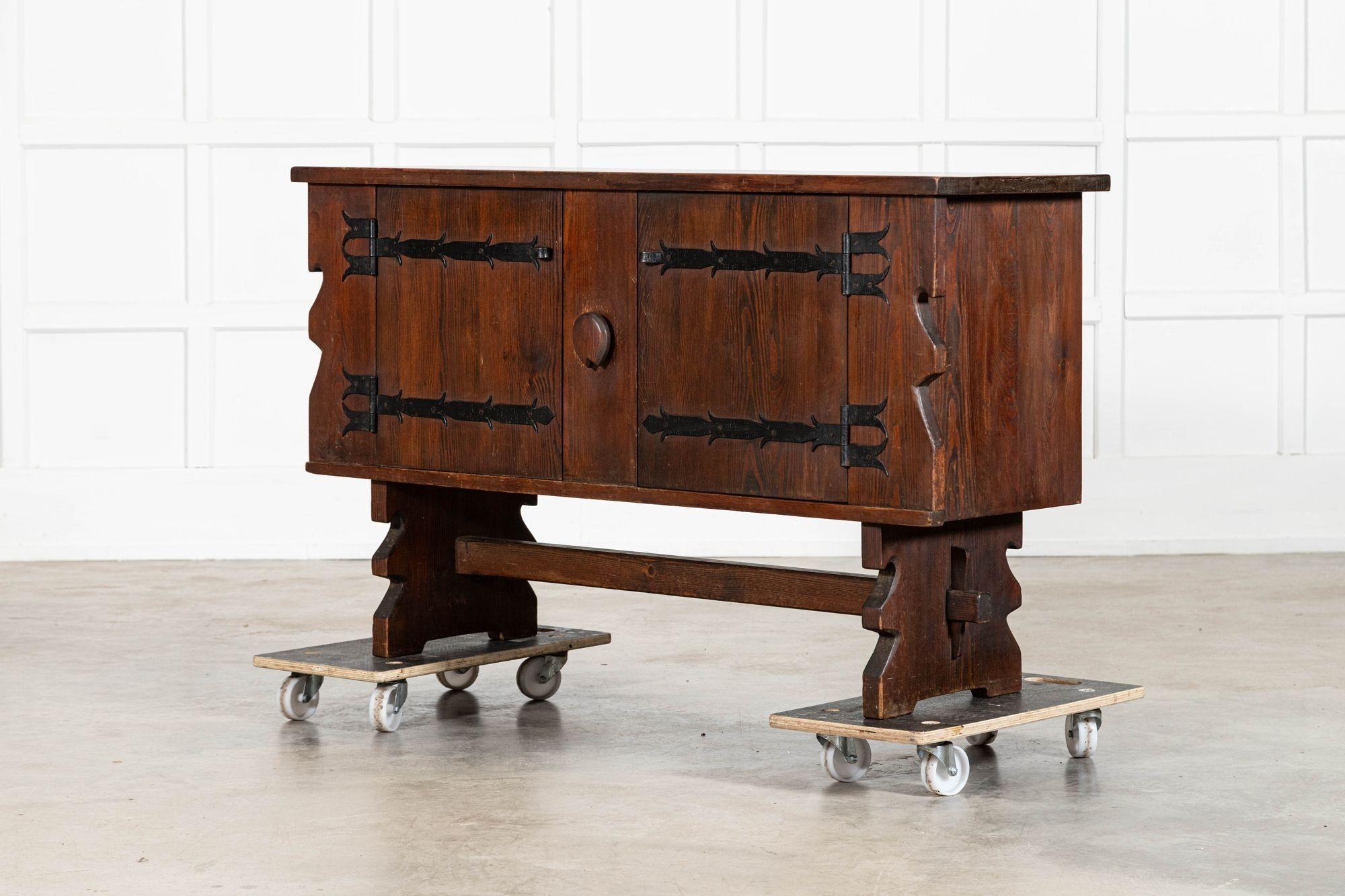 French Brutalist Pine Sideboard For Sale 2