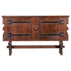 French Brutalist Pine Sideboard French Brutalist Pine Sideboard