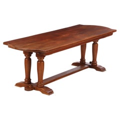 French Brutalist style Oak Farm Table. C 1960.