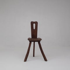 French Brutalist tripod chair