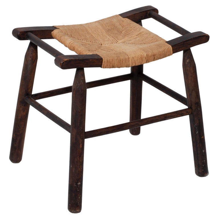 French Brutalist Tripod Stool, 1950s For Sale at 1stDibs