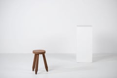 French Brutalist Tripod Stool