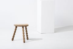 French Brutalist Tripod Stool