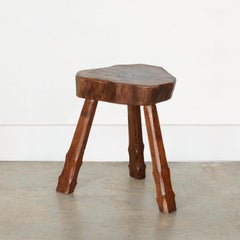 French Brutalist Tripod Stool