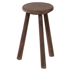 French Brutalist Tripod Stool