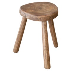 French Brutalist Tripod Stool