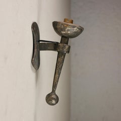 Applique murale brutaliste française en métal forgé, années 1960