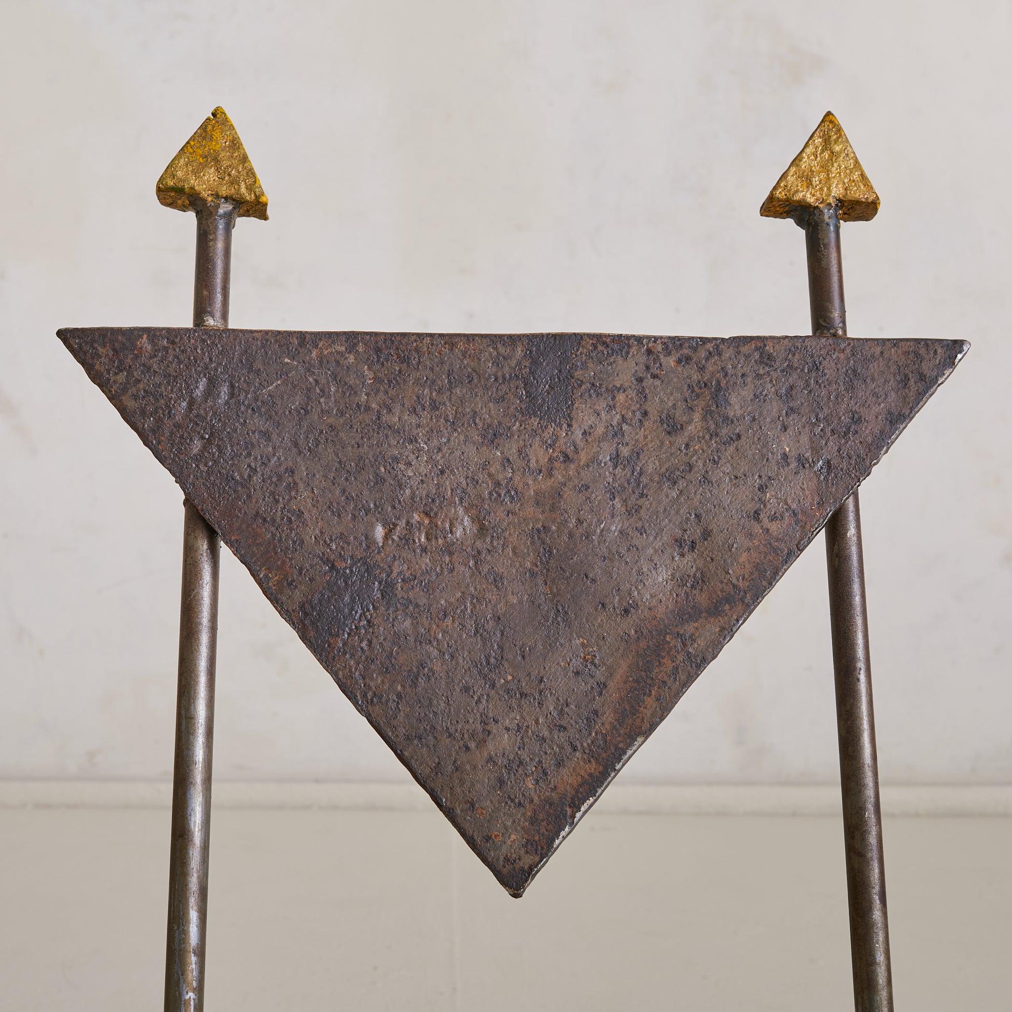 Chaise d'appoint en fer forgé de style brutaliste français par Jean-Jacques Argueyrolles en vente 2