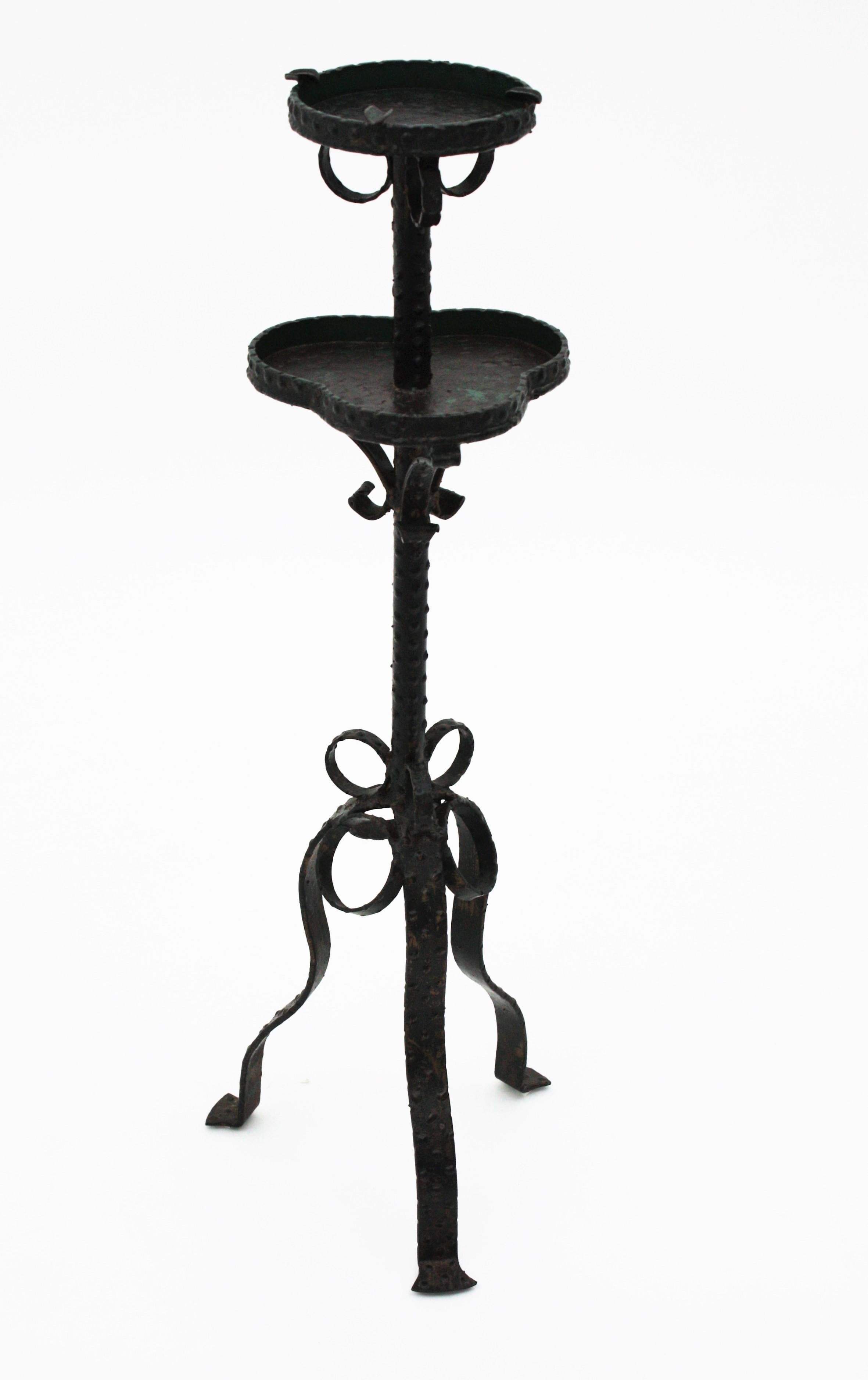 wrought iron drink table