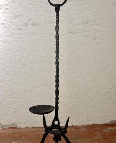 Stehlampe aus Schmiedeeisen im Brutalismus-Stil