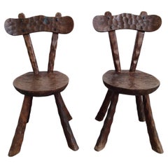 Chaises brutalistes françaises
