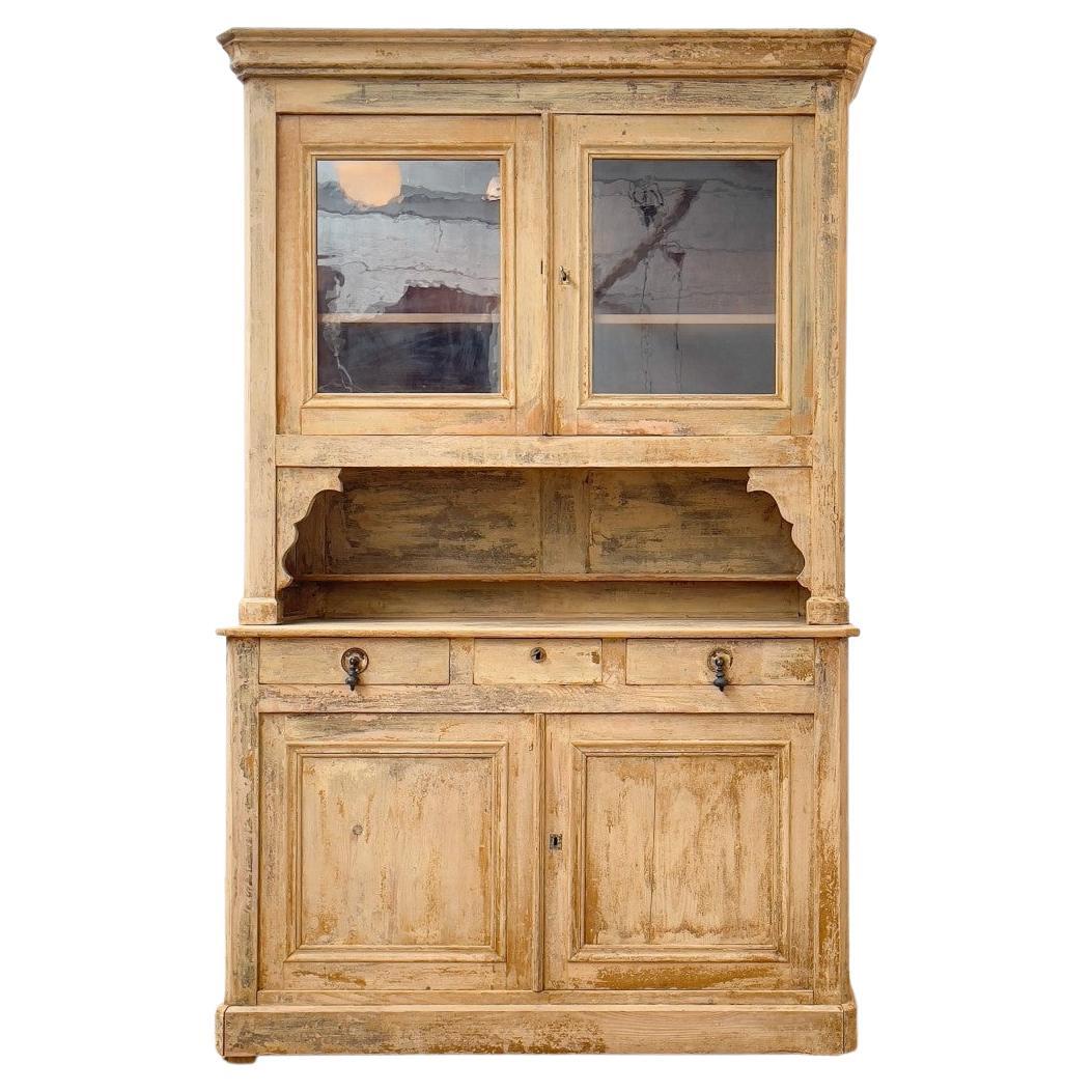 French buffet 2 corps in wood 1900 For Sale