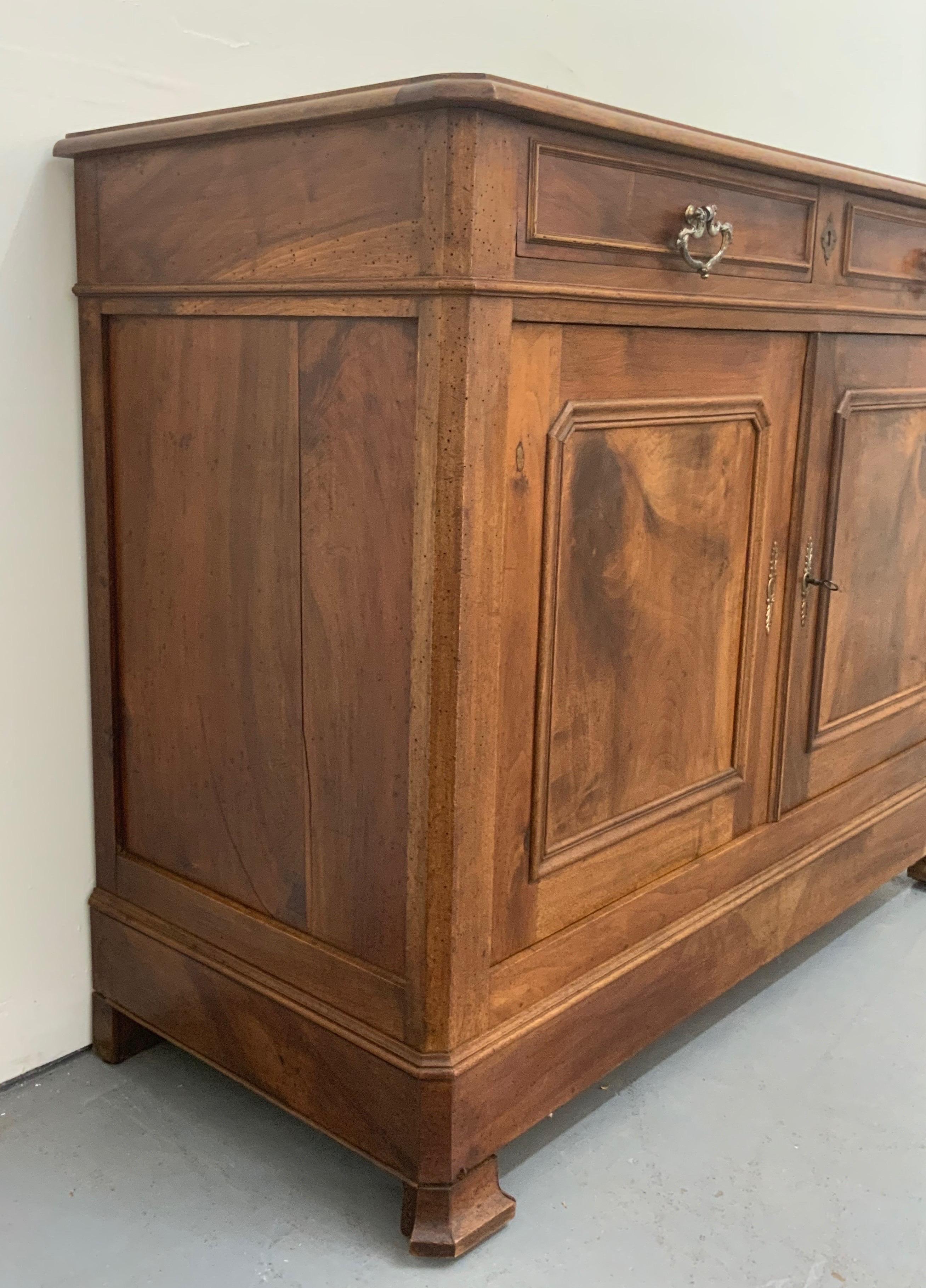 French Buffet Louis Philippe Burnt Wood and Varnished from 20th Century 1