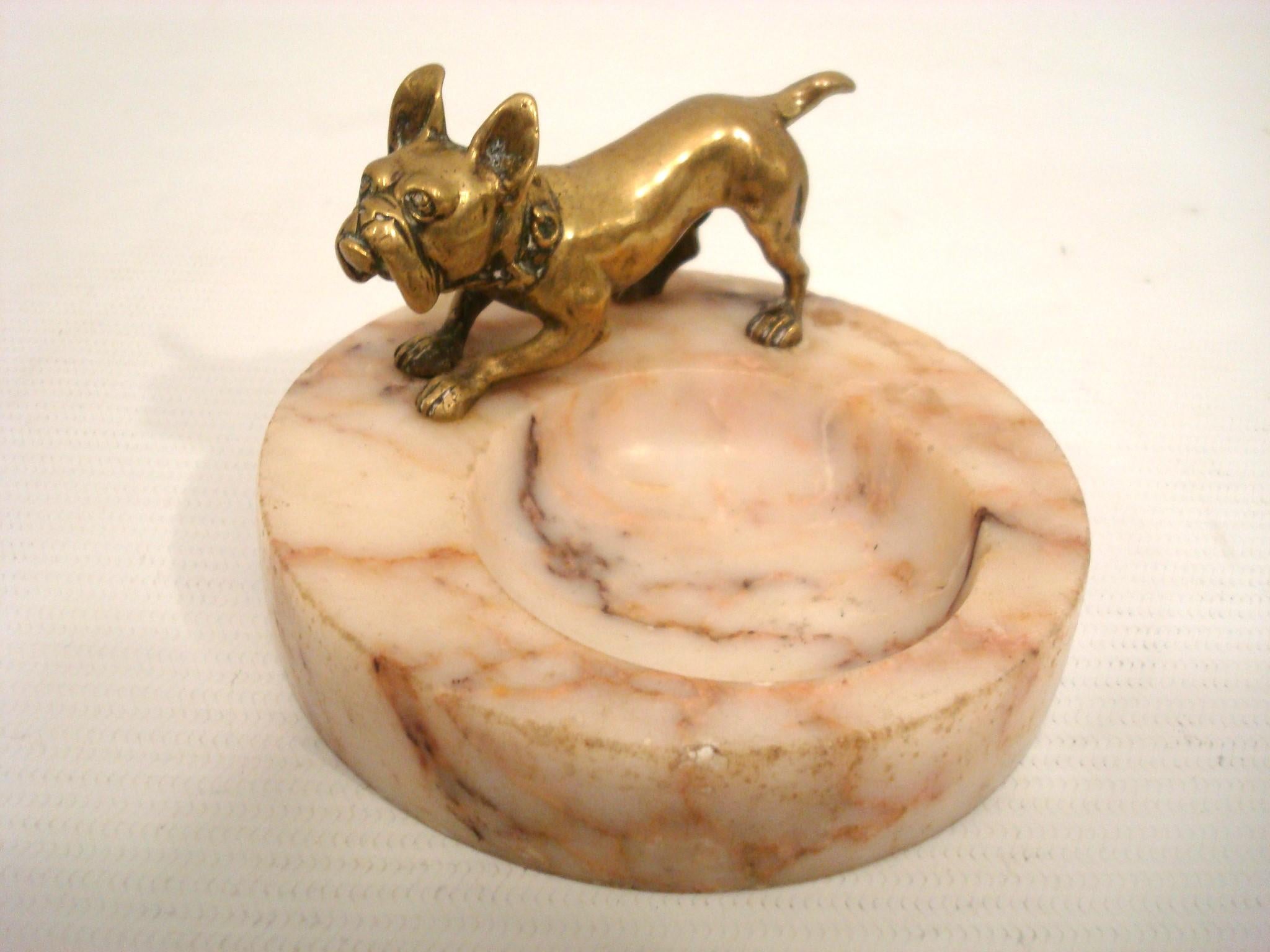 Pisapapeles / Cenicero de escritorio de bronce Bulldog francés , Austria, años 20 Bronce en venta