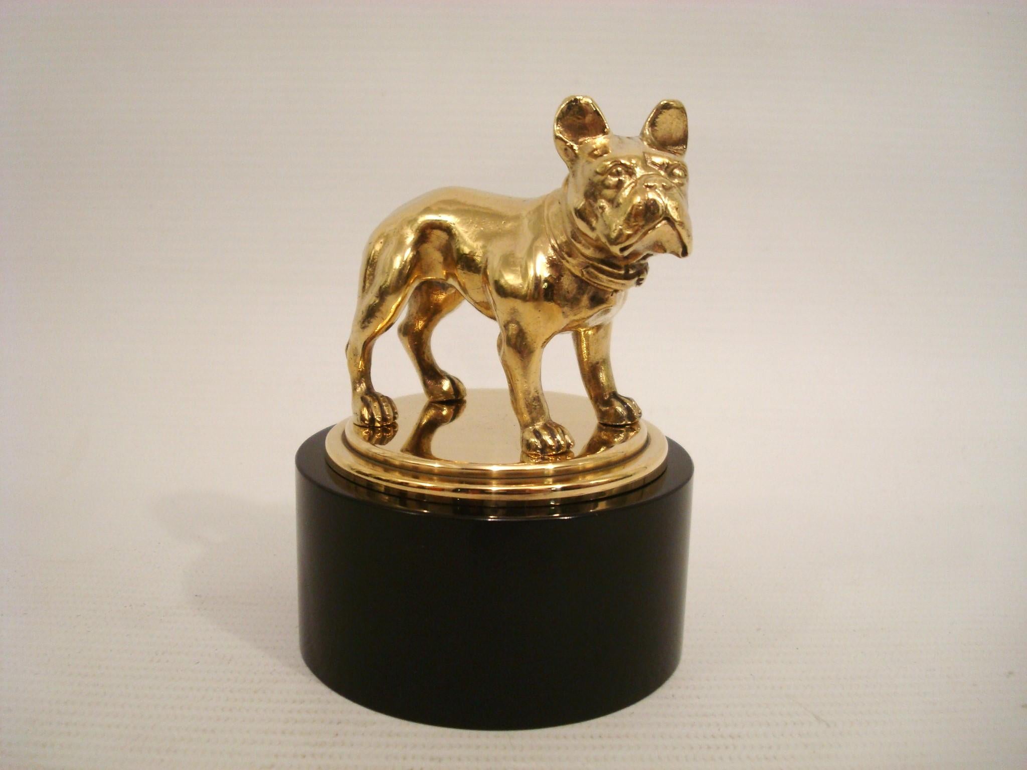 Art Déco Bulldog francese da tavolo in bronzo, Austria, 1920 in vendita