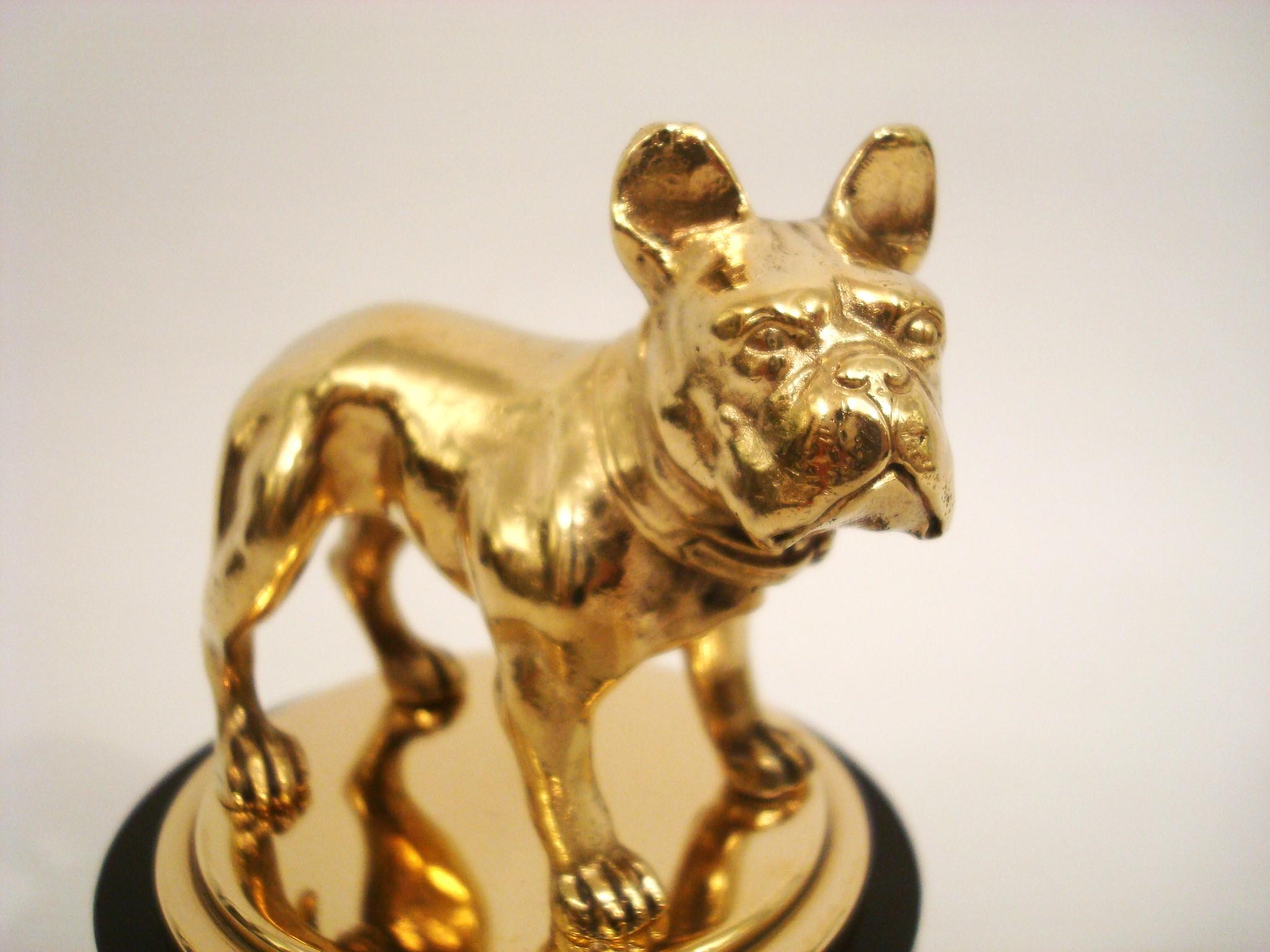 Austriaco Bulldog francese da tavolo in bronzo, Austria, 1920 in vendita