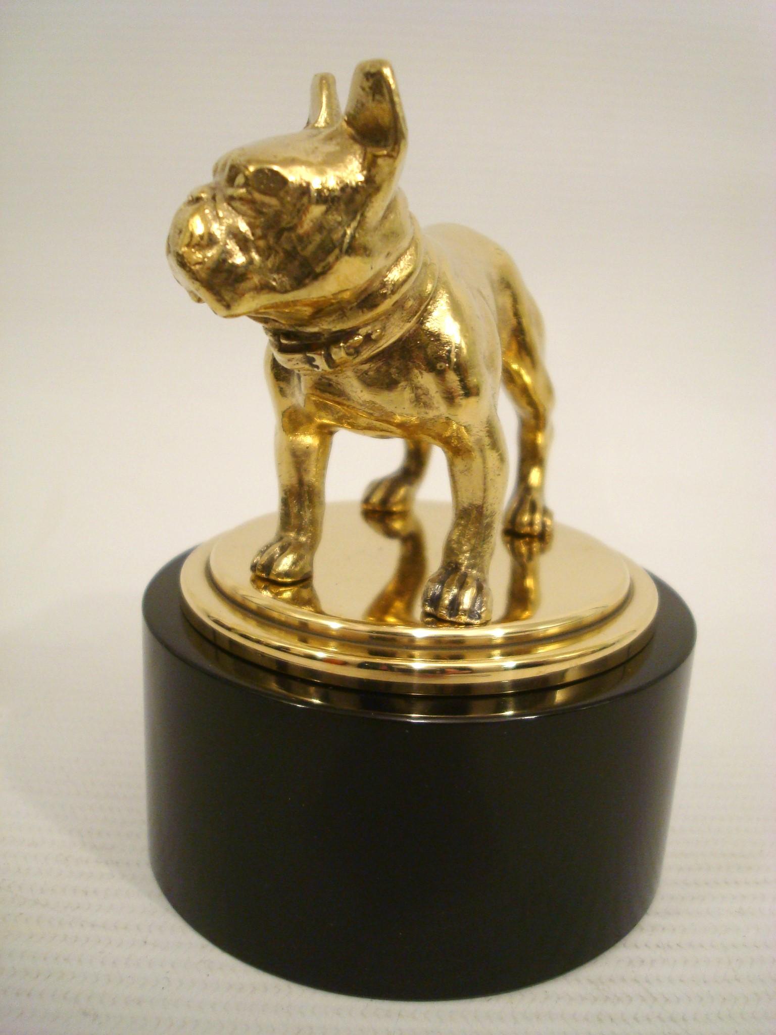 Bulldog francese da tavolo in bronzo, Austria, 1920 in vendita 1