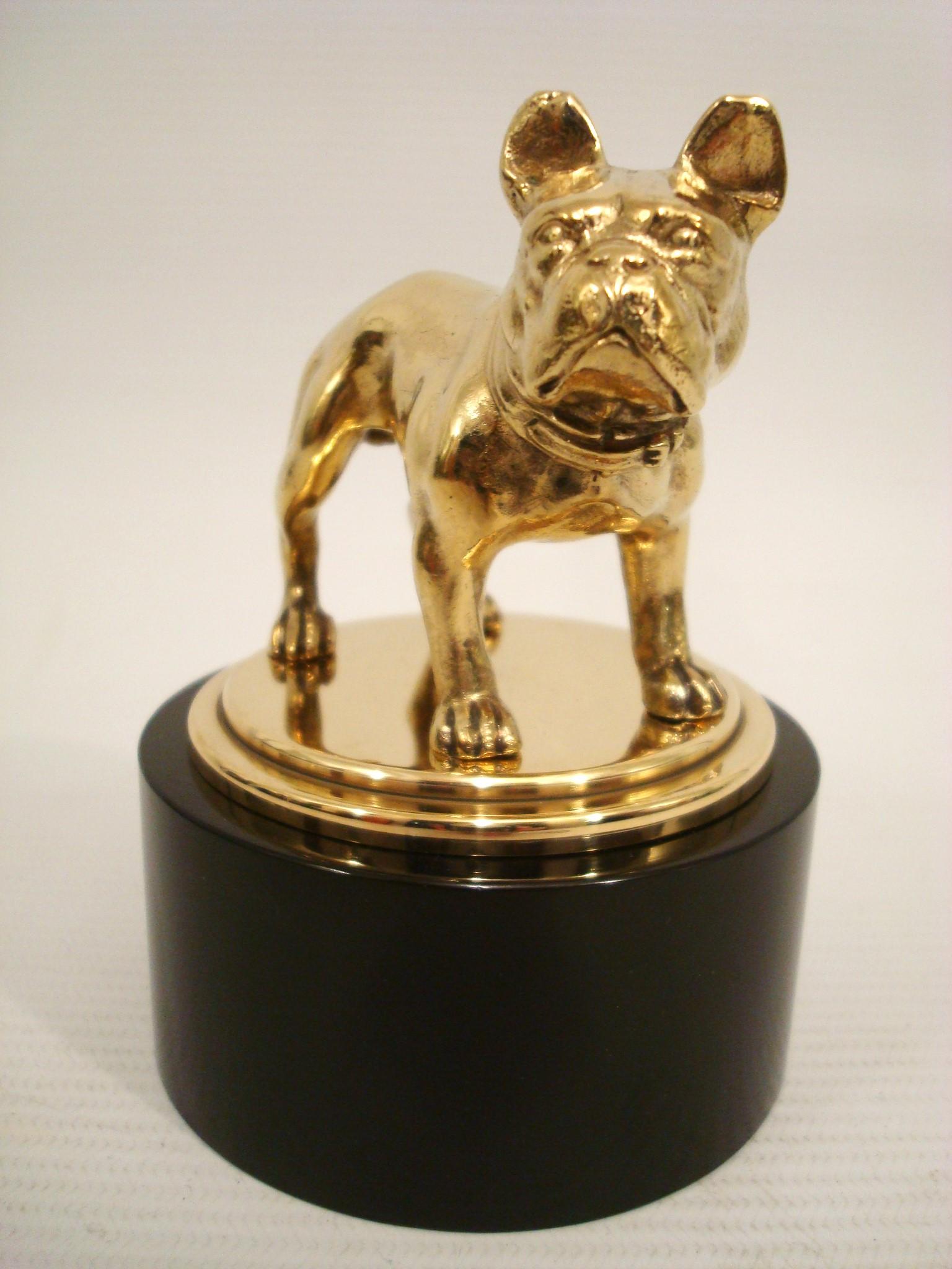 Bulldog francese da tavolo in bronzo, Austria, 1920 in vendita 2