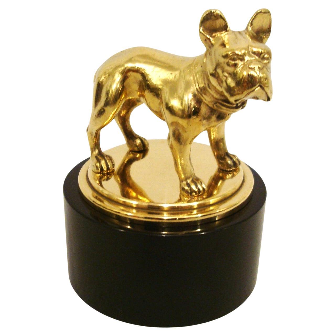 French Bulldog Bronze Desk Paperweight, Austria, 1920´s