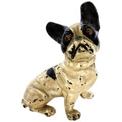 Antique French Bulldog Doorstop. Hubley, American, circa 1920s