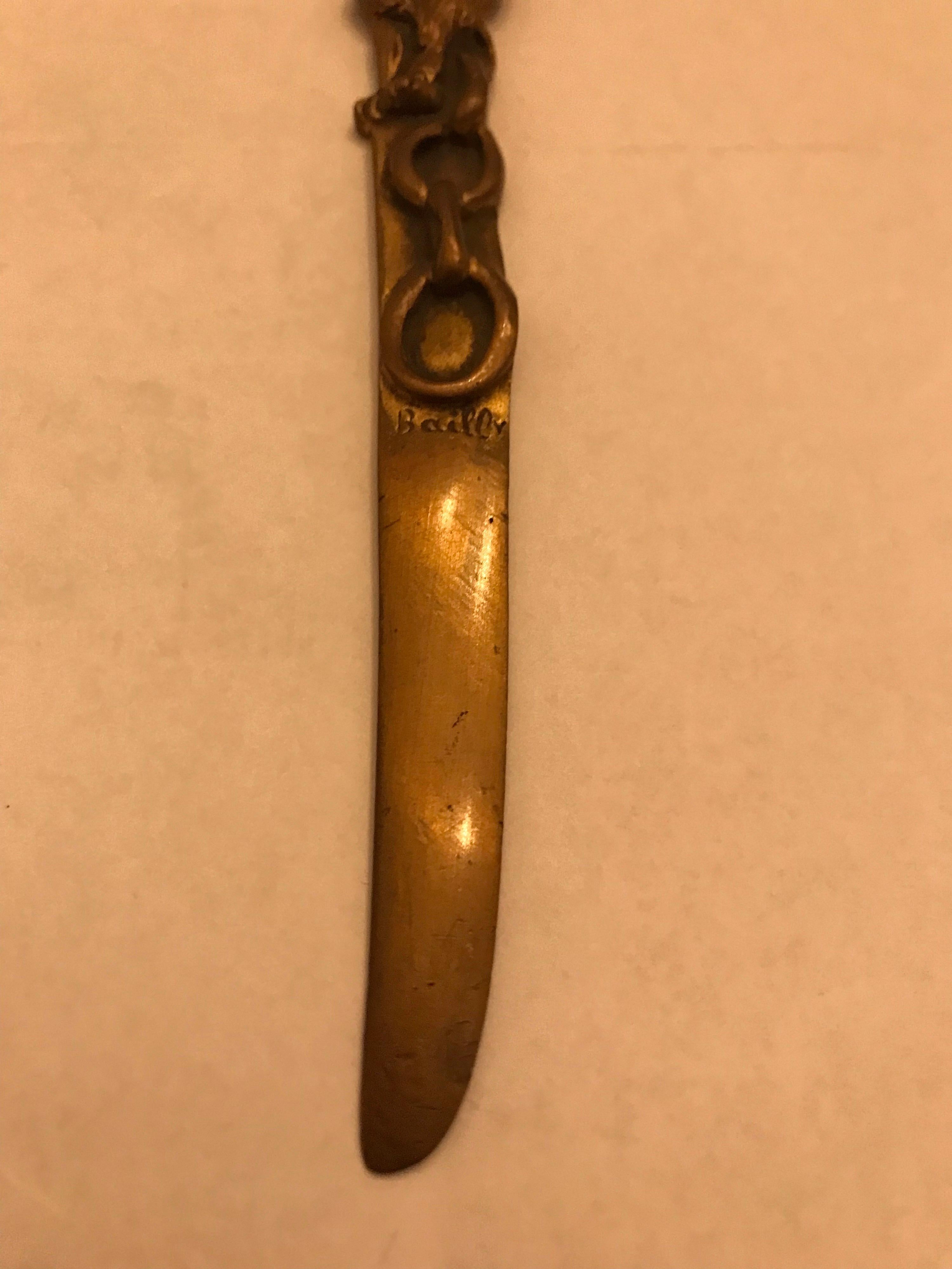 19th Century French Bulldog Letter Opener by Bailly, France For Sale