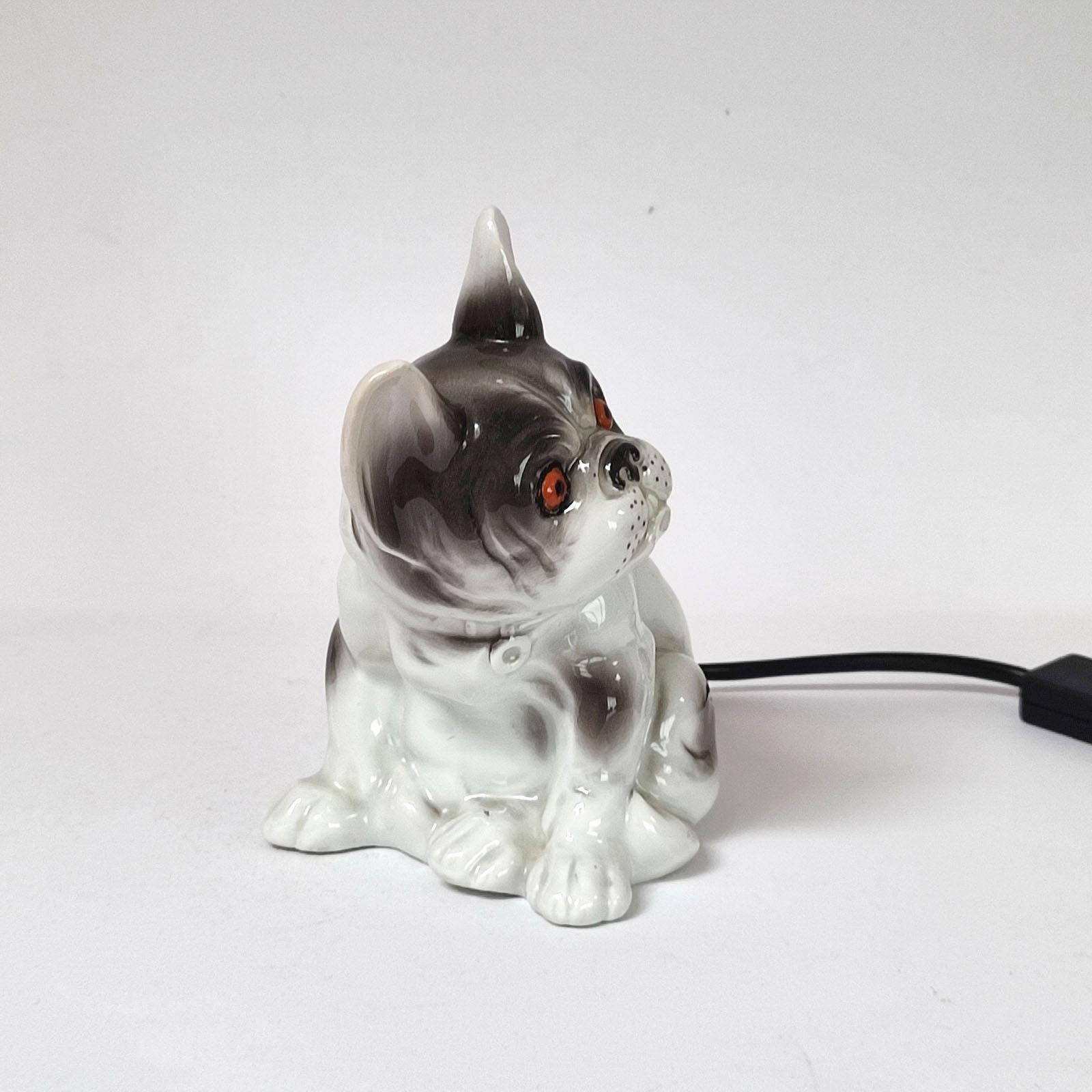 French Bulldog Perfume Lamp, Air Purifier, Germany, 1930s In Good Condition In Bochum, NRW