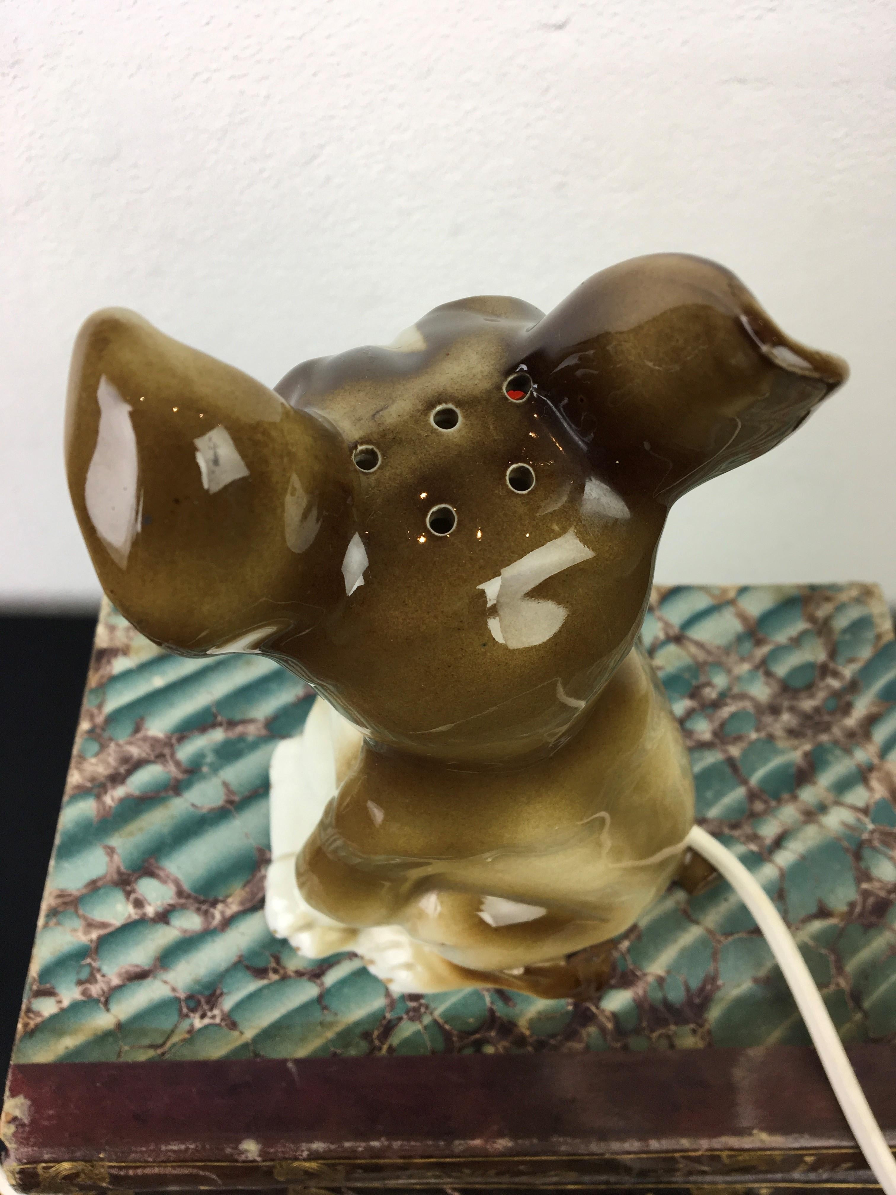 French Bulldog Perfume Light, 1930s, Germany 4
