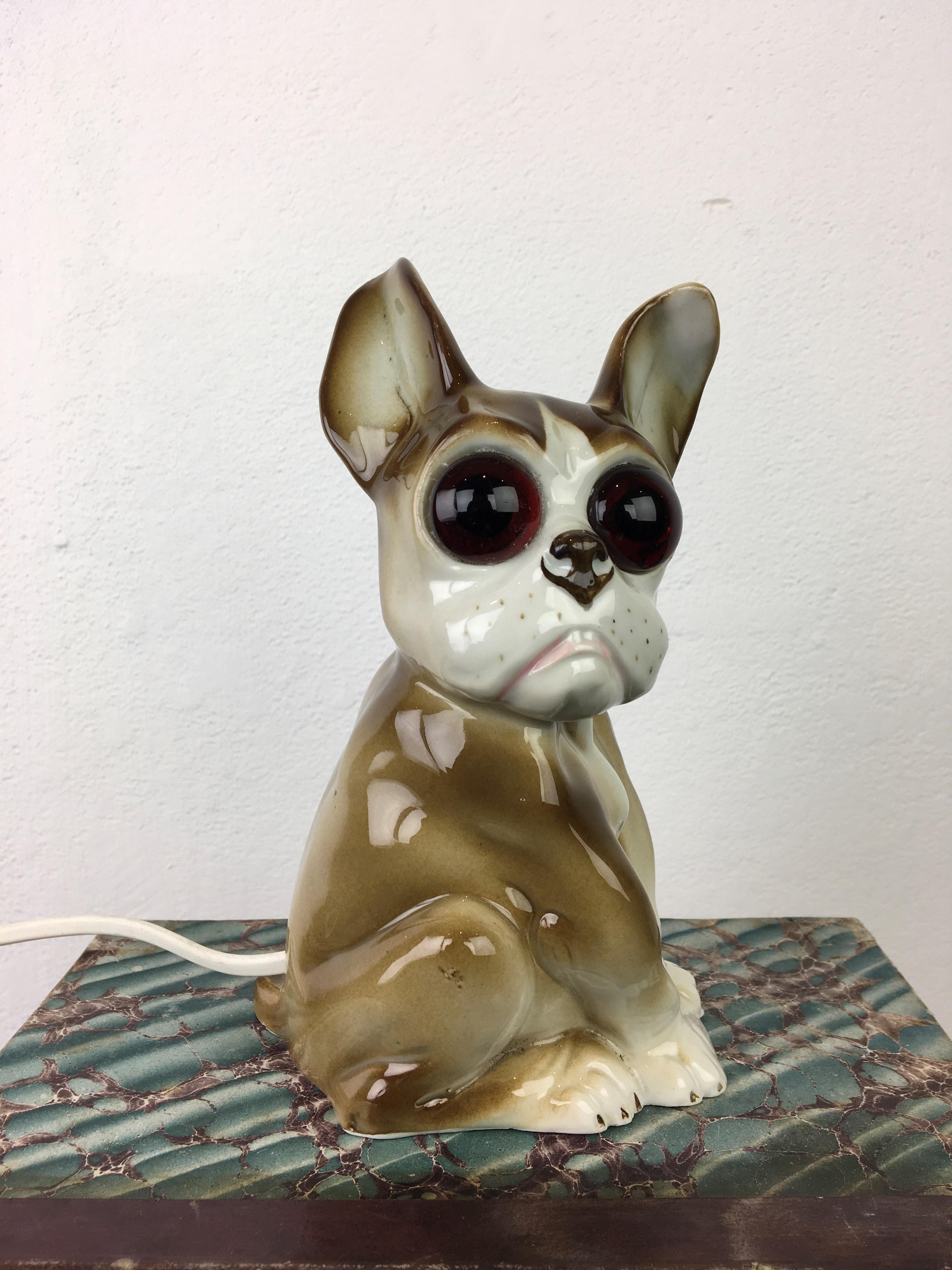 French Bulldog Perfume Light, 1930s, Germany 7