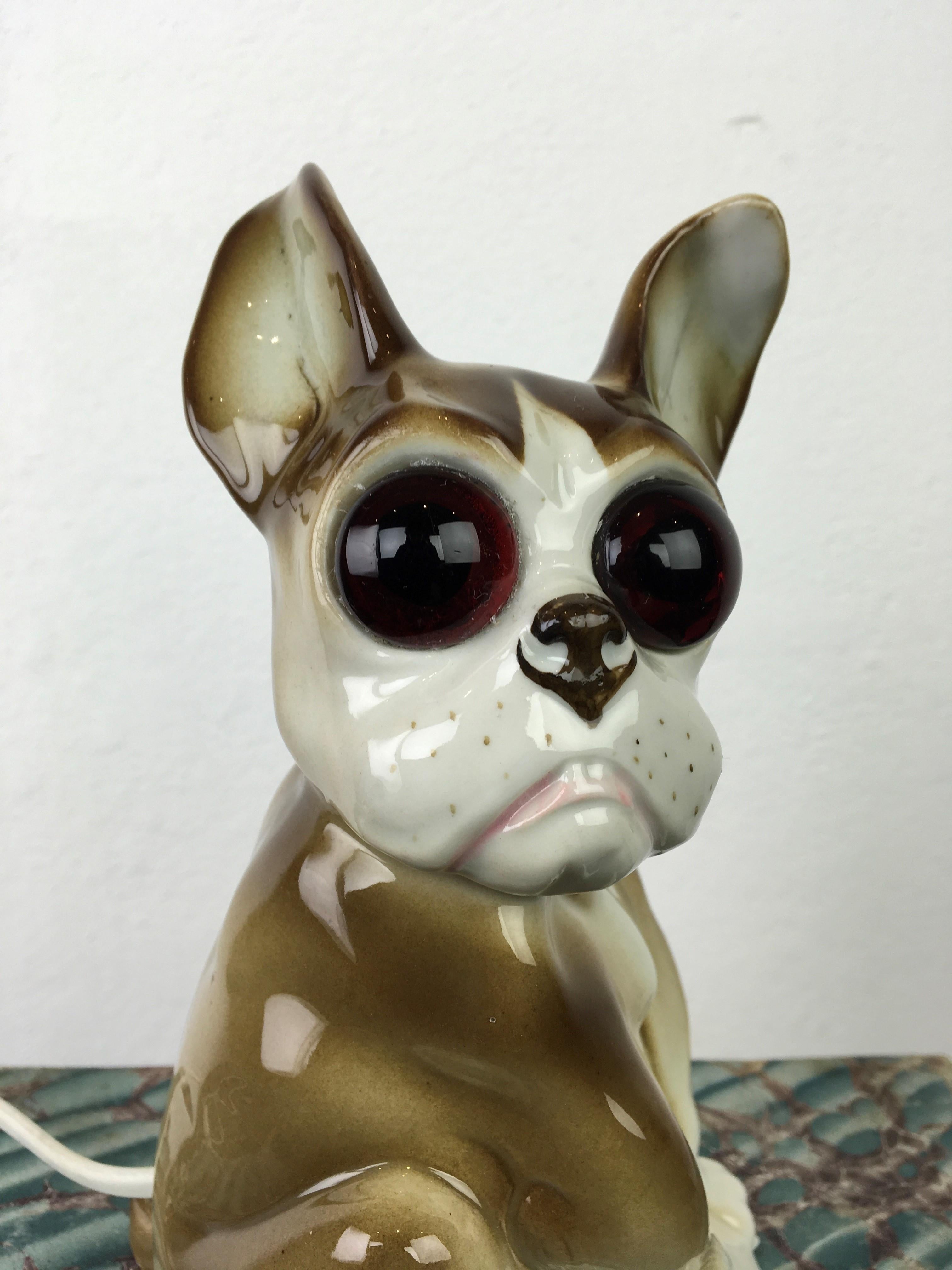 French Bulldog Perfume Light, 1930s, Germany 8