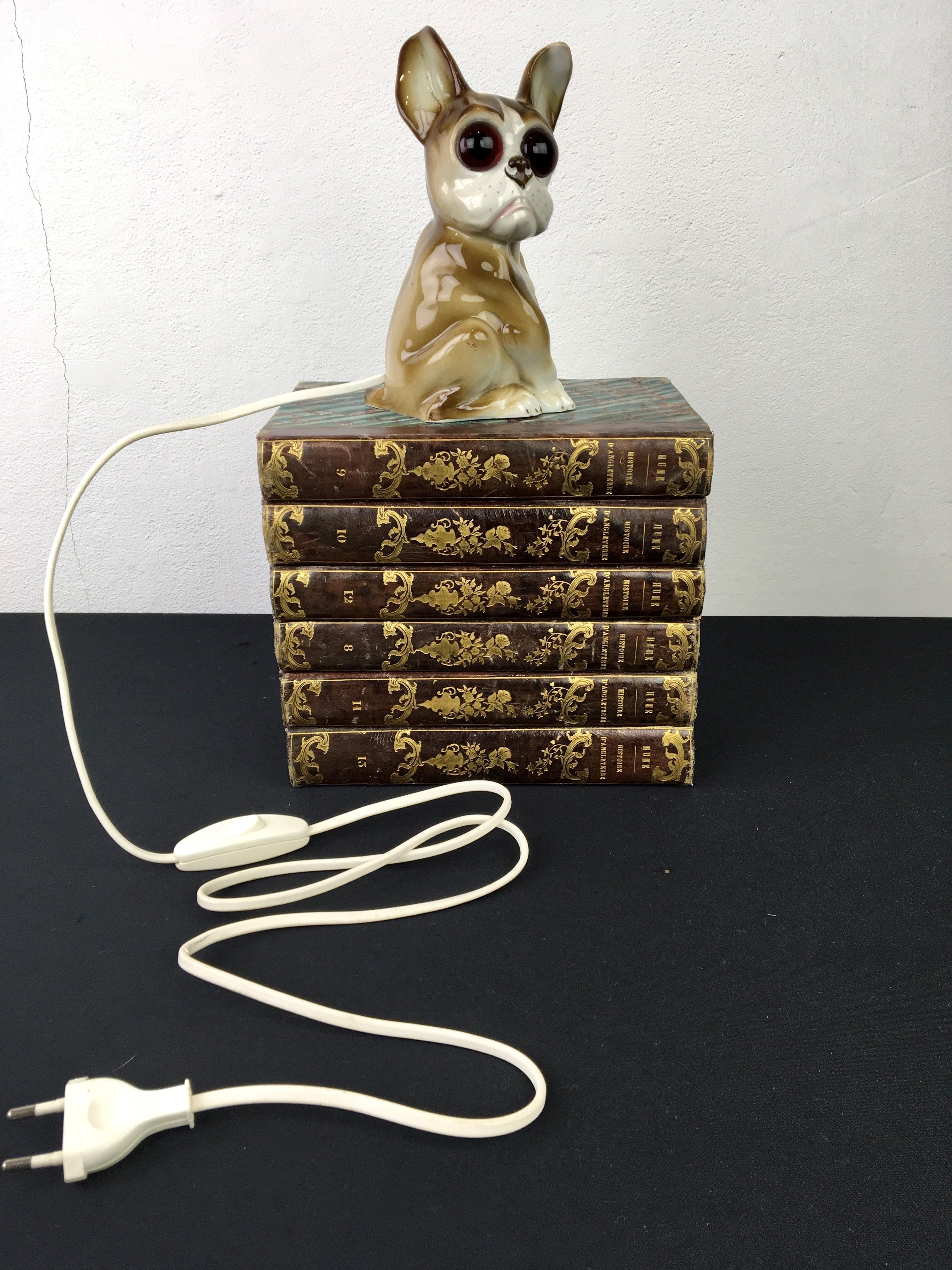 French Bulldog Perfume Light, 1930s, Germany 13