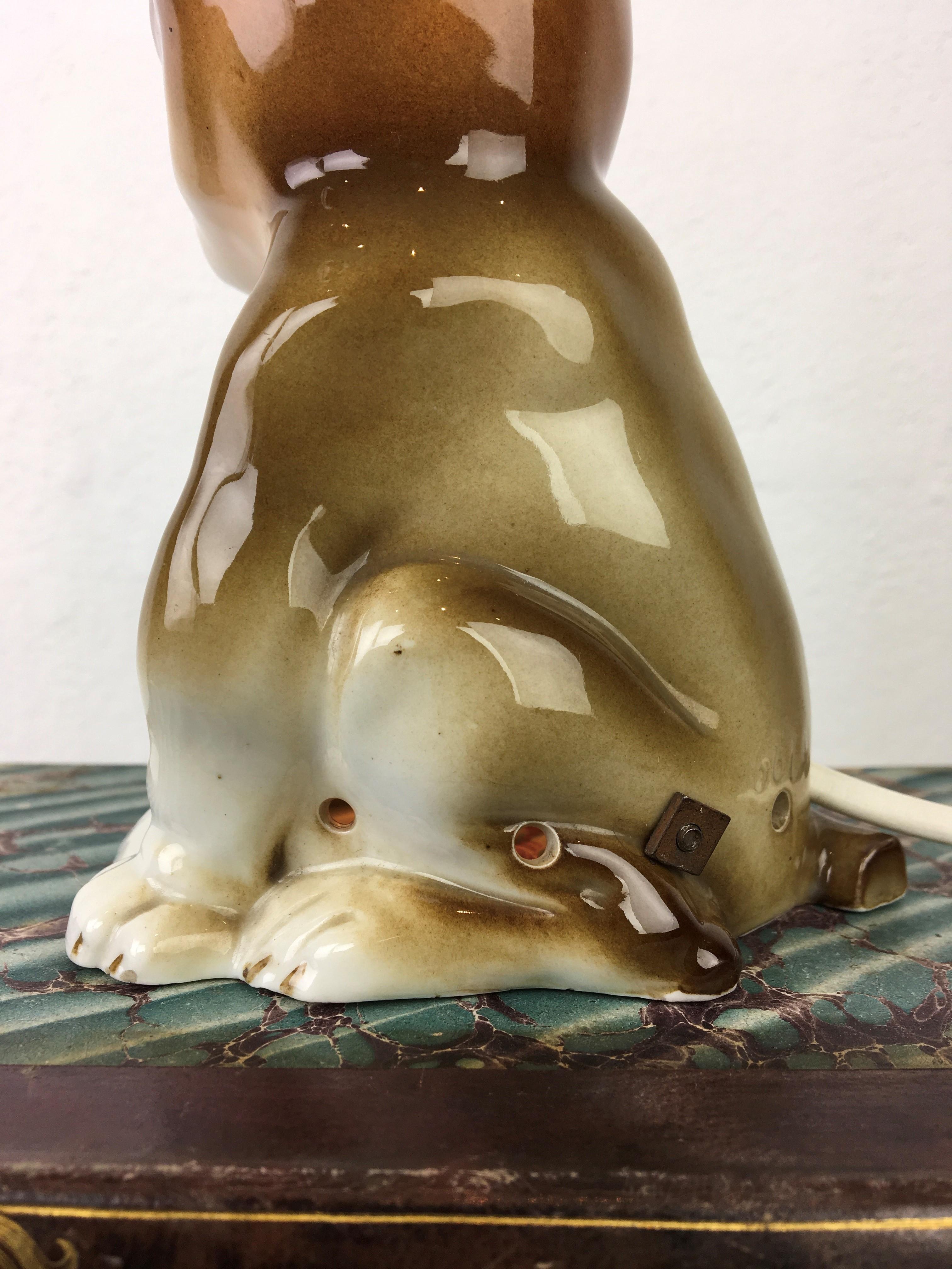 French Bulldog Perfume Light, 1930s, Germany 1