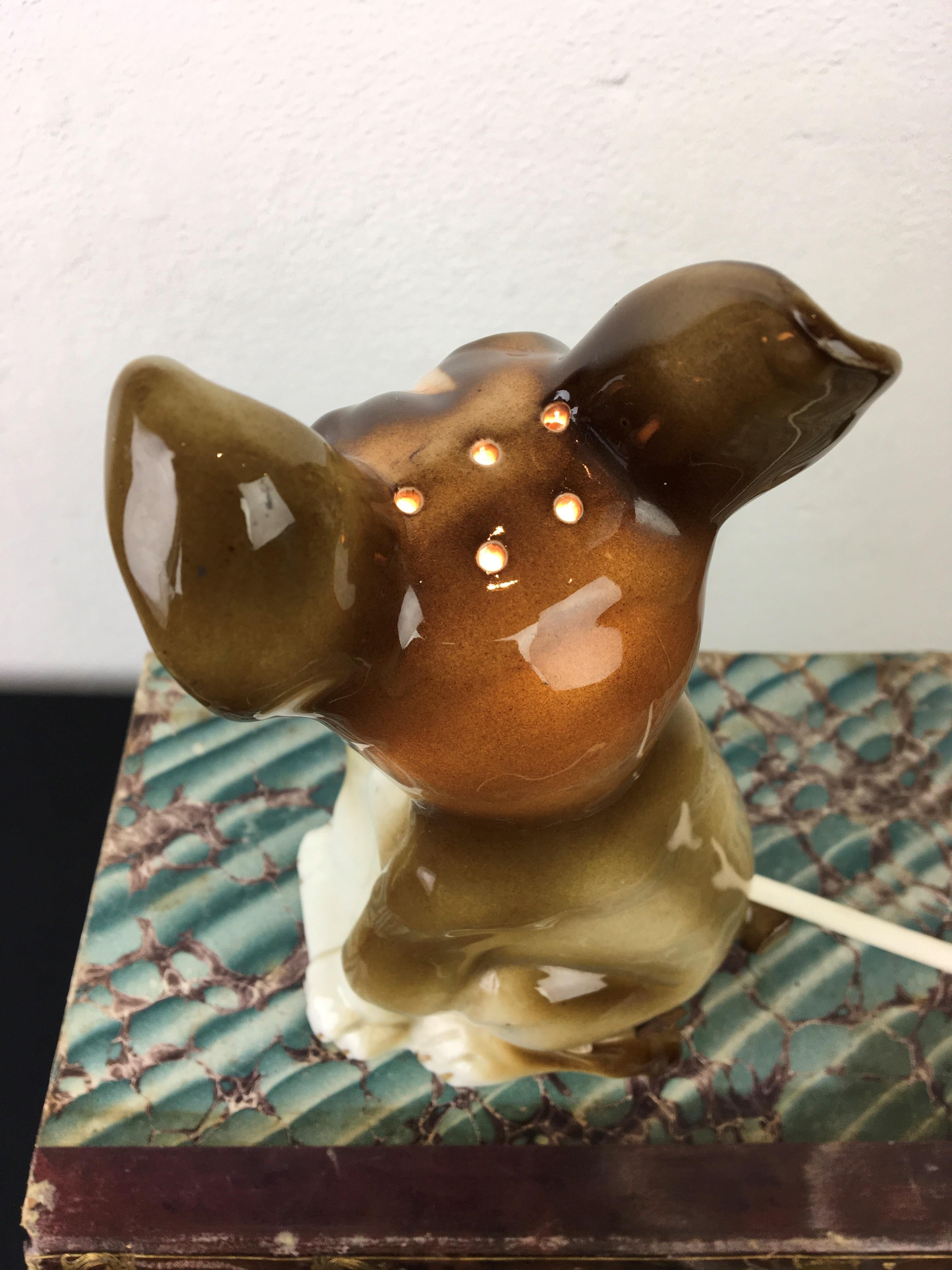 French Bulldog Perfume Light, 1930s, Germany 3